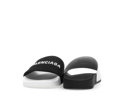 Balenciaga Pool Slides White Black (Women's)