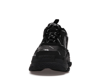 Balenciaga Triple S Allover Logo Black