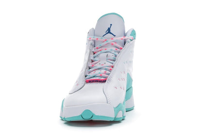 Jordan 13 Retro White Soar Green Pink (GS)