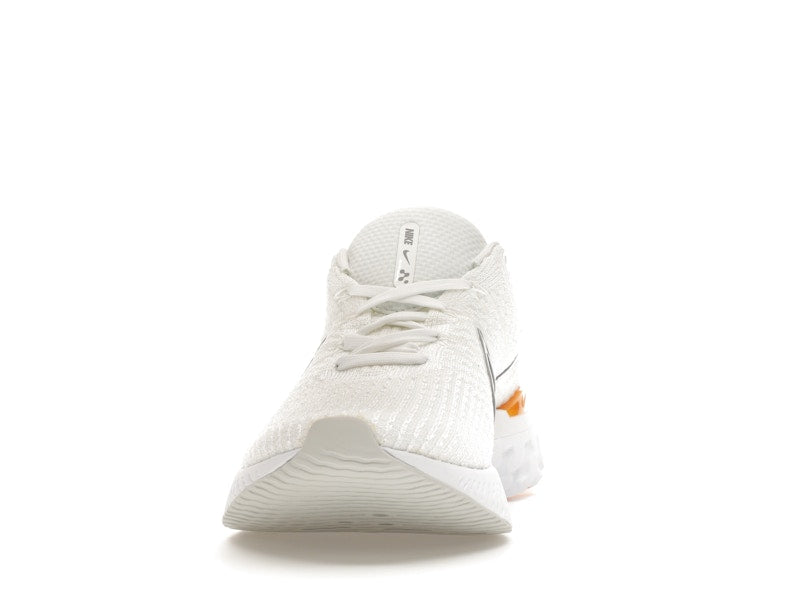 Nike React Infinity Run Flyknit 3 White Grey Kumquat