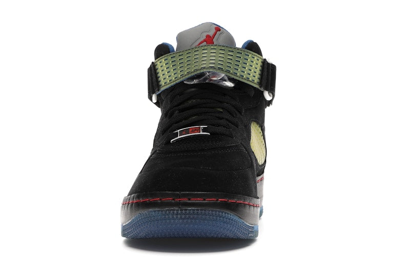 Jordan AJF 5 Black Blue Ribbon Varsity Red