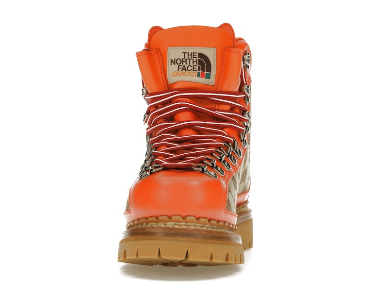 Gucci x The North Face Canvas Leather Boot Beige Orange (Women's)