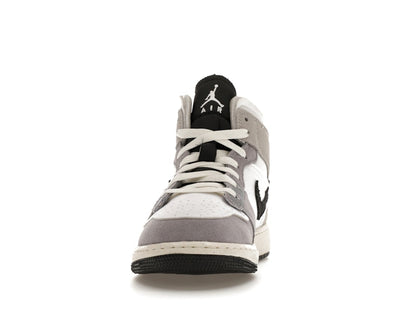 Jordan 1 Mid SE Craft White Cement Grey Black (GS)