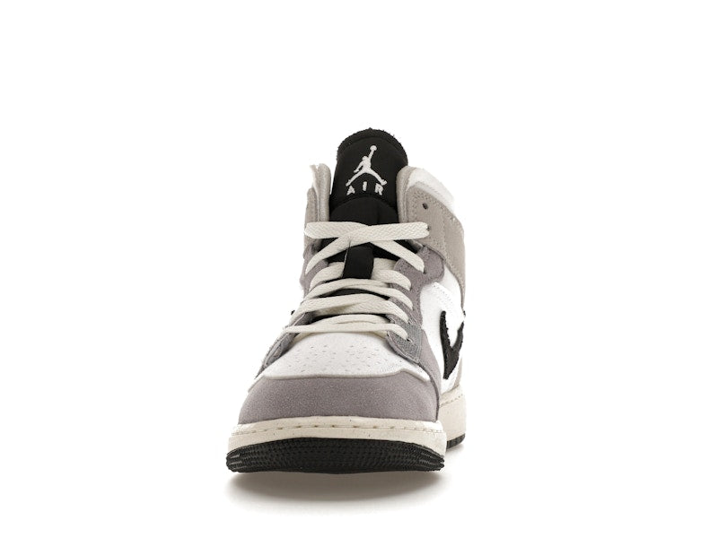 Jordan 1 Mid SE Craft White Cement Grey Black (GS)