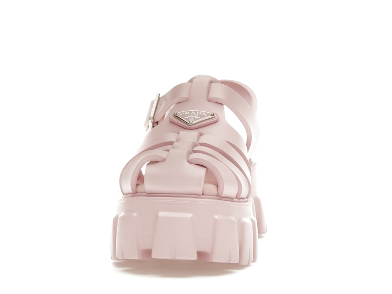 Prada Monolith Foam Rubber 55mm Sandals Alabaster Pink