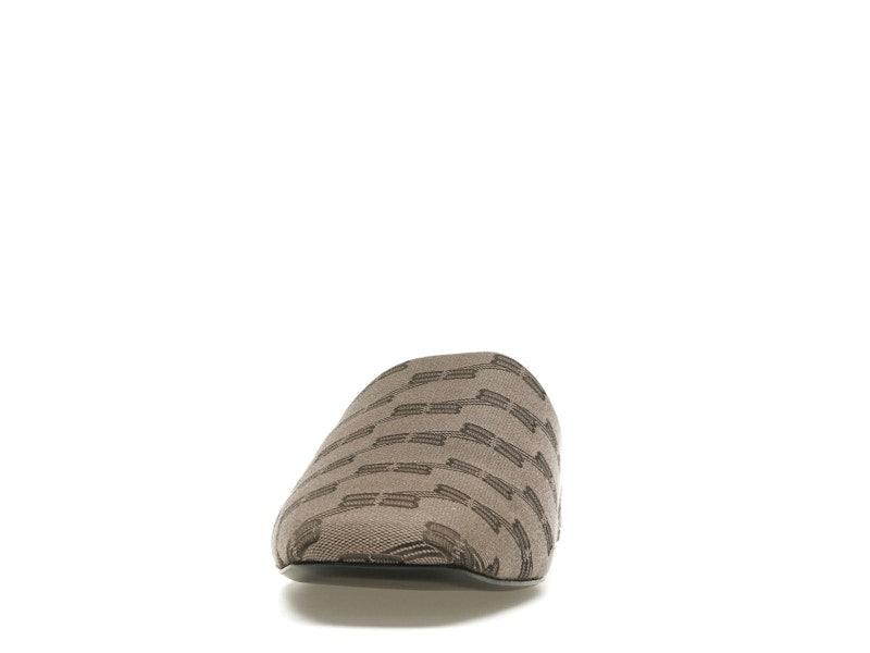 Balenciaga Cozy Jacquard Mules Brown