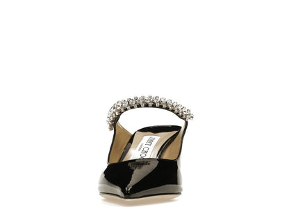 Jimmy Choo Bing 65mm Heeled Mule Black Patent Leather
