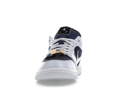 Jordan 1 Low SE Football Grey White Gym Red Midnight Navy (Women's)