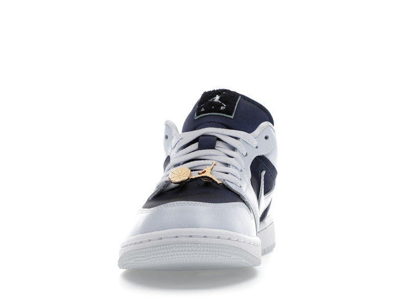Jordan 1 Low SE Football Grey White Gym Red Midnight Navy (Women's)