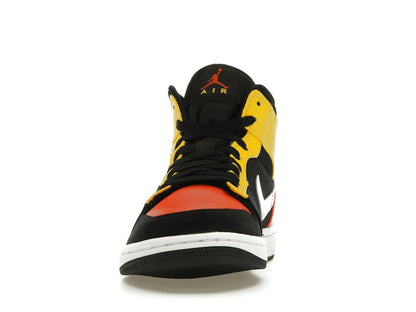 Jordan 1 Mid Black Amarillo Orange