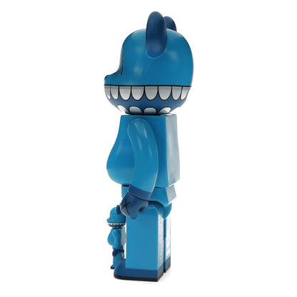 Bearbrick x a-nation KAWS Chompers 100% & 400% Set Blue