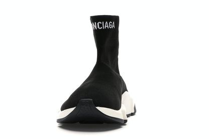 Balenciaga Speed Sock Slip-On Black White