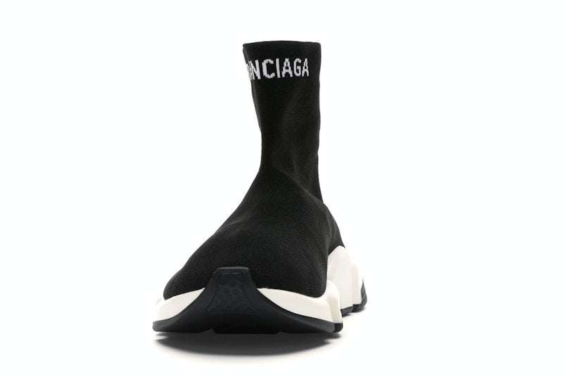Balenciaga Speed Sock Slip-On Black White