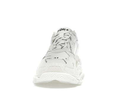 Balenciaga Triple S Allover Logo White (Women's)