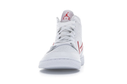 Jordan 1 Mid White University Red (Women's)