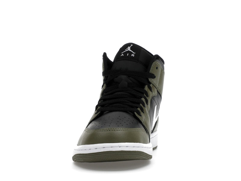 Jordan 1 Mid Black White Olive
