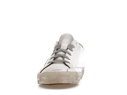 Golden Goose Super-Star White Vacchetta Tan Grey Suede Patch (Women's)