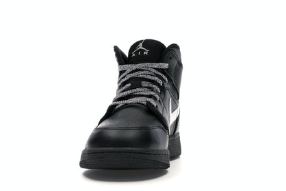 Jordan 1 Mid Black White Speckle (GS)