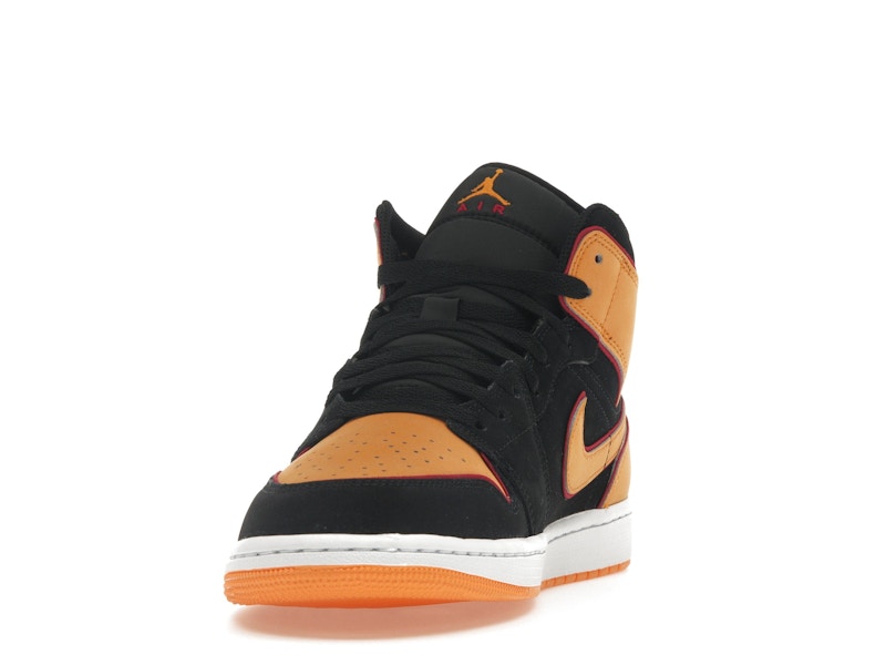 Jordan 1 Mid Fat Tongue Black Orange