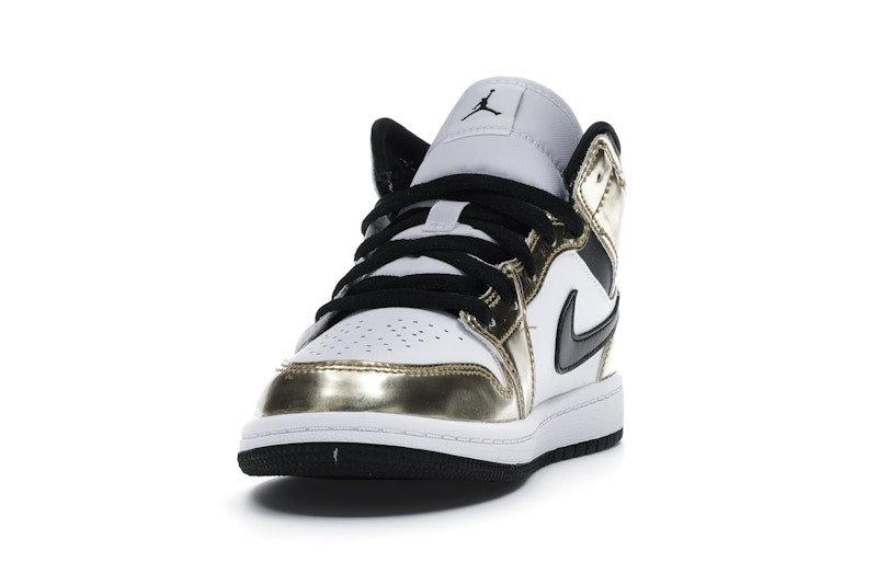 Jordan 1 Mid Metallic Gold Black White (PS)