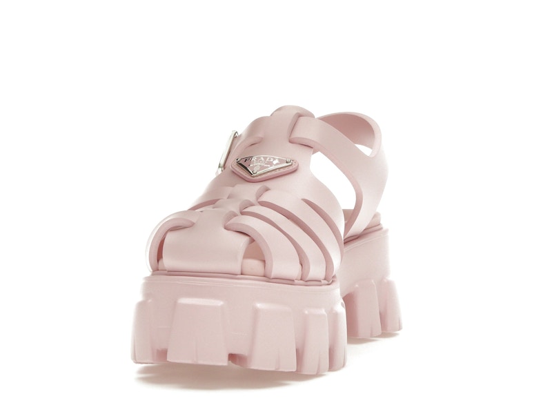 Prada Monolith Foam Rubber 55mm Sandals Alabaster Pink