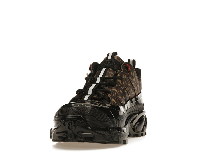 Burberry Arthur Monogram Print Black Bridle Brown