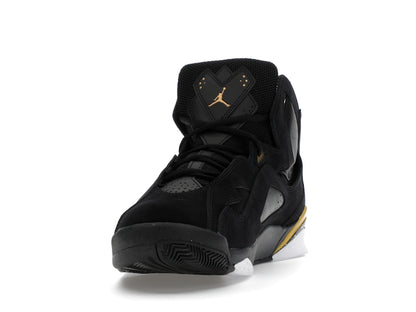 Jordan True Flight Black White Metallic Gold