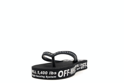 Off-White Logo Typographic Flip Flop Black SS20
