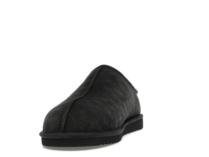 Kith Kithmas Monogram Shearling Slippers Black