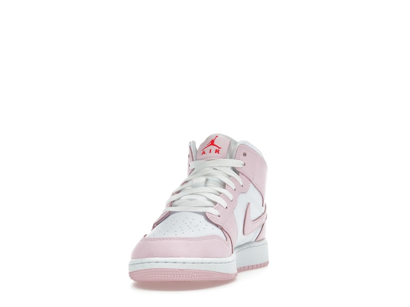 Jordan 1 Mid Pink Foam Fire Red (GS)