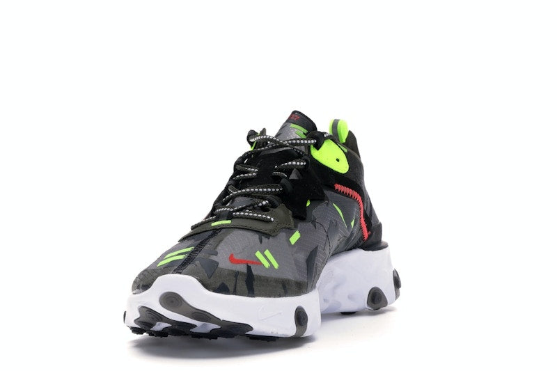 Nike React Element 87 Medium Olive Bright Crimson