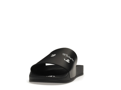 OFF-WHITE Drowning Man Logo Slides Black White FW21