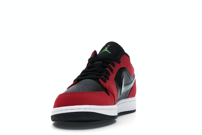Jordan 1 Low Black Green Pulse Gym Red