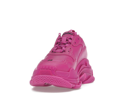Balenciaga Triple S Faux Leather Dark Pink (Women's)