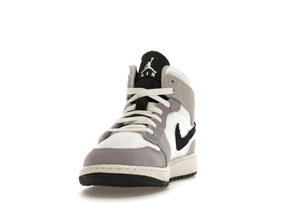 Jordan 1 Mid SE Craft White Cement Grey Black (GS)