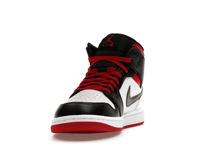 Jordan 1 Mid Gym Red Black Toe