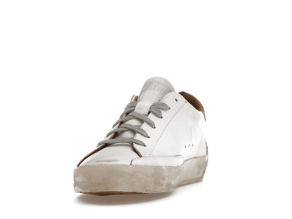 Golden Goose Super-Star White Vacchetta Tan Grey Suede Patch (Women's)