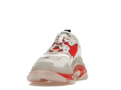 Balenciaga Triple S Clear Sole White Red