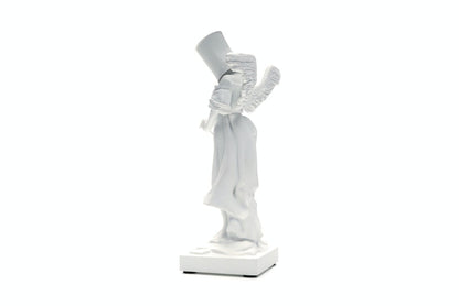 Banksy Bucket On Head Figure White