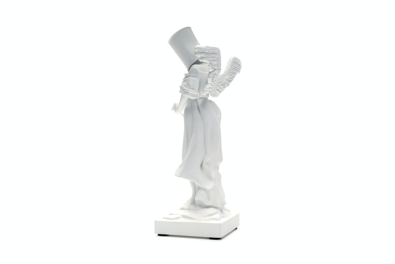 Banksy Bucket On Head Figure White
