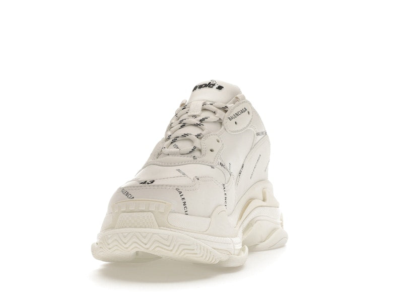 Balenciaga Triple S Allover Logo White