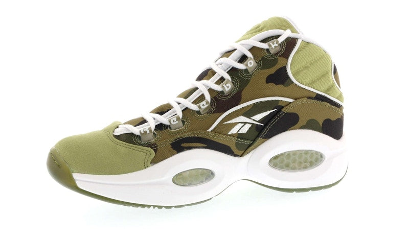 Reebok Question Mid mita sneakers X Bape 1st Camo