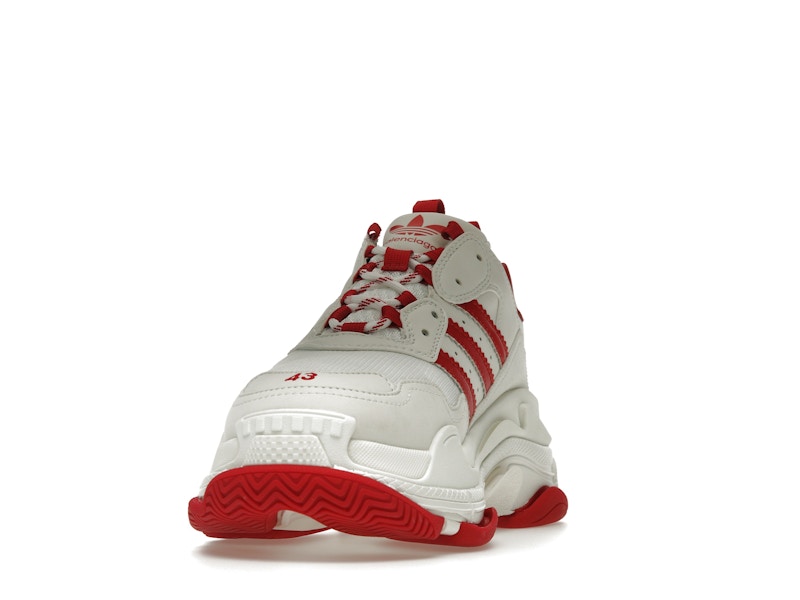 Balenciaga x adidas Triple S White Red