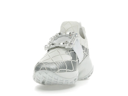 Roger Vivier Viv' Run Fabric Silver Crystal Buckle (Women's)