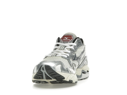 Mizuno Wave Rider 10 White Black Rythmic Red