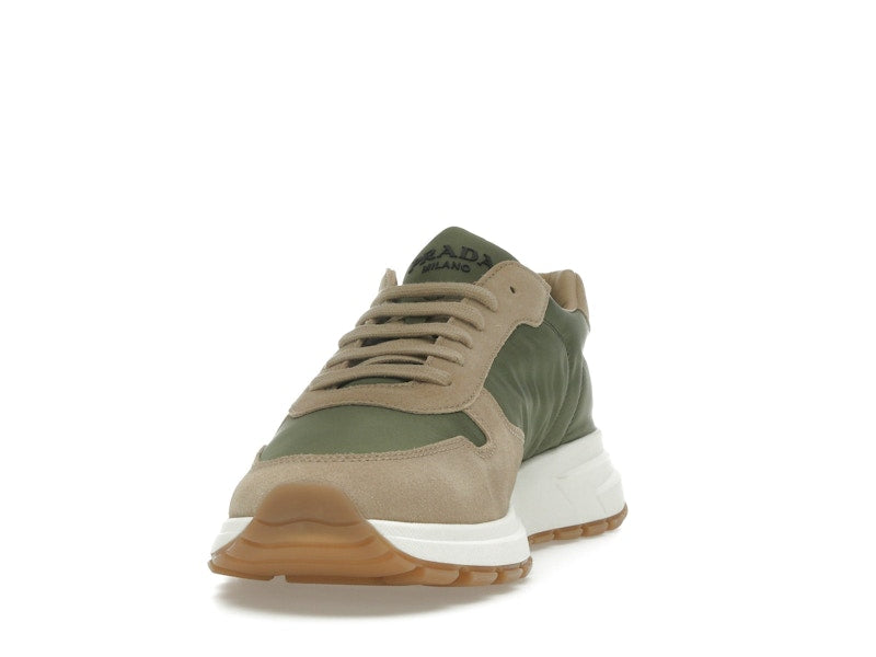 Prada PRAX 01 Sneakers Re-Nylon Brushed Leather Ecru Military