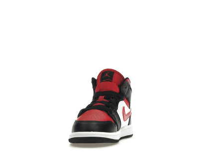 Jordan 1 Mid Black Fire Red (PS)
