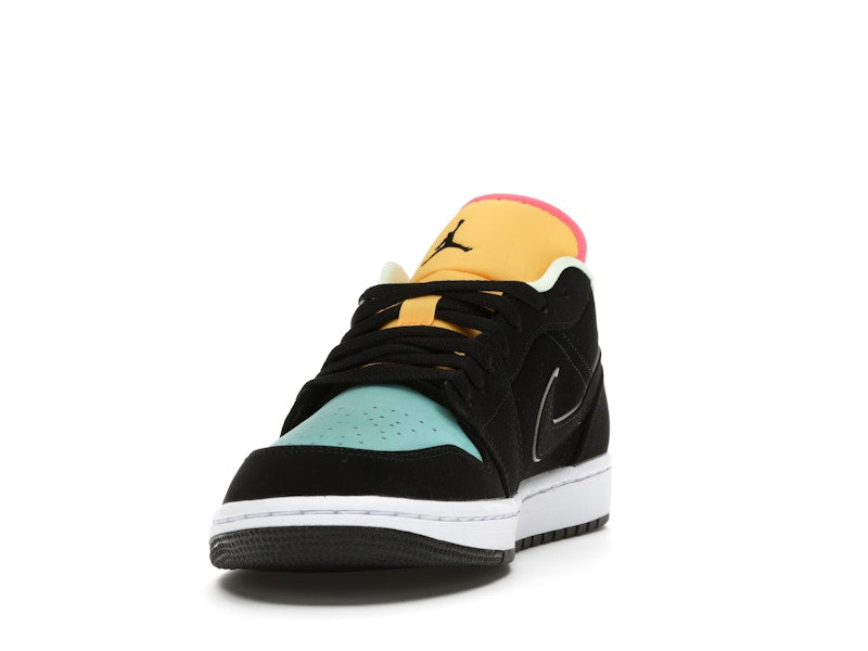 Jordan 1 Low Black Aurora Green Laser Orange