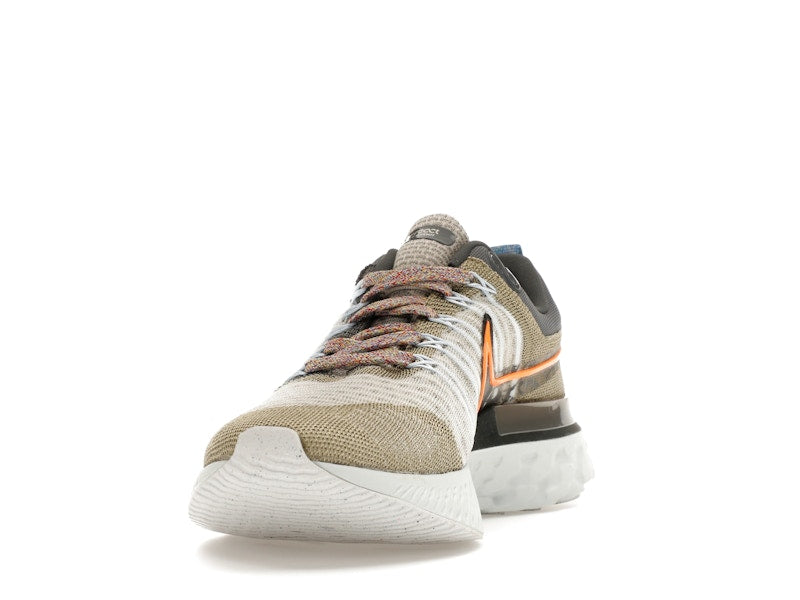 Nike React Infinity Run Flyknit 2 Light Bone Grey Orange