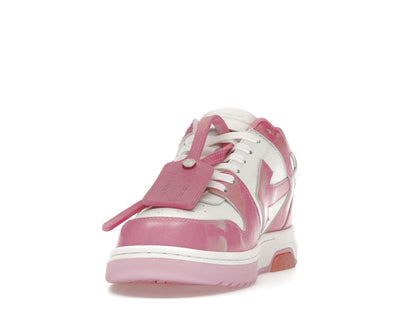 OFF-WHITE Out Of Office OOO "For Walking" Low Tops Pink Tie Dye